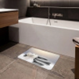Stenen - Lotus - Wit - Water - Zen Badmat klein -sfeer3