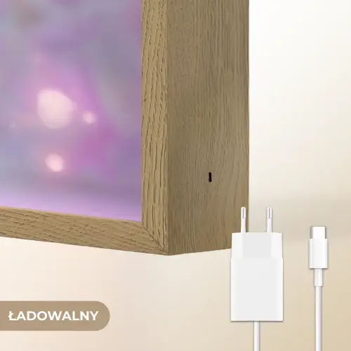 Fee - Paars - Sprookje Light Box met batterij (Wandlamp kind) middel -USP_websiteoplaadbaarNL