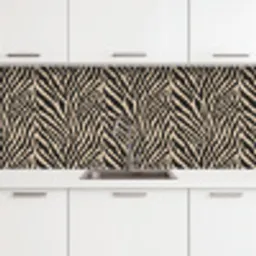 Zebra - Klassiek - Zwart keuken achterwand 2 middel 871 -3d