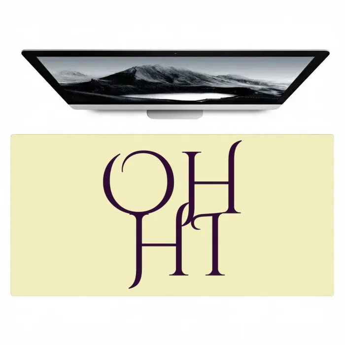 Oh hi - Geel - Monogram Muismat XXL klein -zzz3d