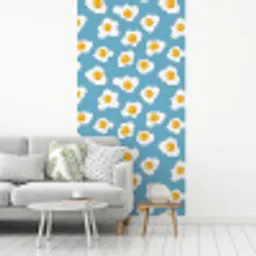 Eieren - Dooiers - Blauw fotobehang vinyl groot 64 -woonkamer