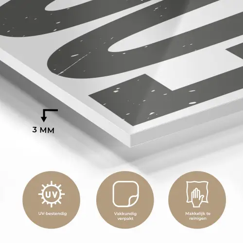 Food - Zwart - Wit - Decoratie plexiglas 5mm klein -sfeer2