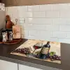 Stilleven met Wijn en Druiven Inductie beschermer vinyl 3mm middel -sfeer3