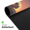 Busje - Kat - Zonsondergang - Oranje Muismat XXL klein -sfeer2