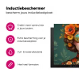 Portret - Vrouw - Kleurrijk - Expressief Inductie beschermer vinyl 3mm klein -wsfeer2_website