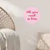 Tekst - Roze - Love - Hart Wandcirkel behangsticker klein -sfeer4
