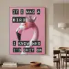 Flamingo - Roze - Vogel - Decoratie Textielframe zwart klein -sfeer2