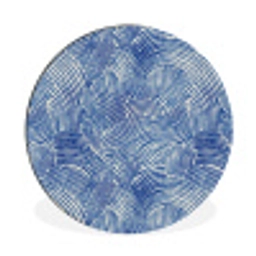 Modern - Abstract - Blauw Wandcirkel aluminium klein 190 -3d