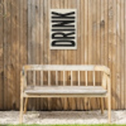 Vintage - Zwart - Decoratie - Japandi Tuinposter op houten frame 2 cm dik klein -sfeer4