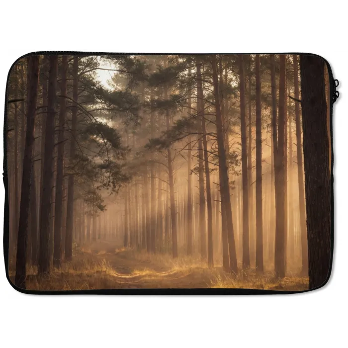Bos - Mist - Zonlicht laptophoes neopreen klein -zkaufland3dotto