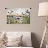 Bloemen - Zomer - Korenbloem - Blauw - Zon - Wolken Wandkleed katoen klein -sfeer4