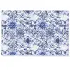 Bloemen - Blauw - Patroon - Wit Deurmat klein 898 -zkaufland3d