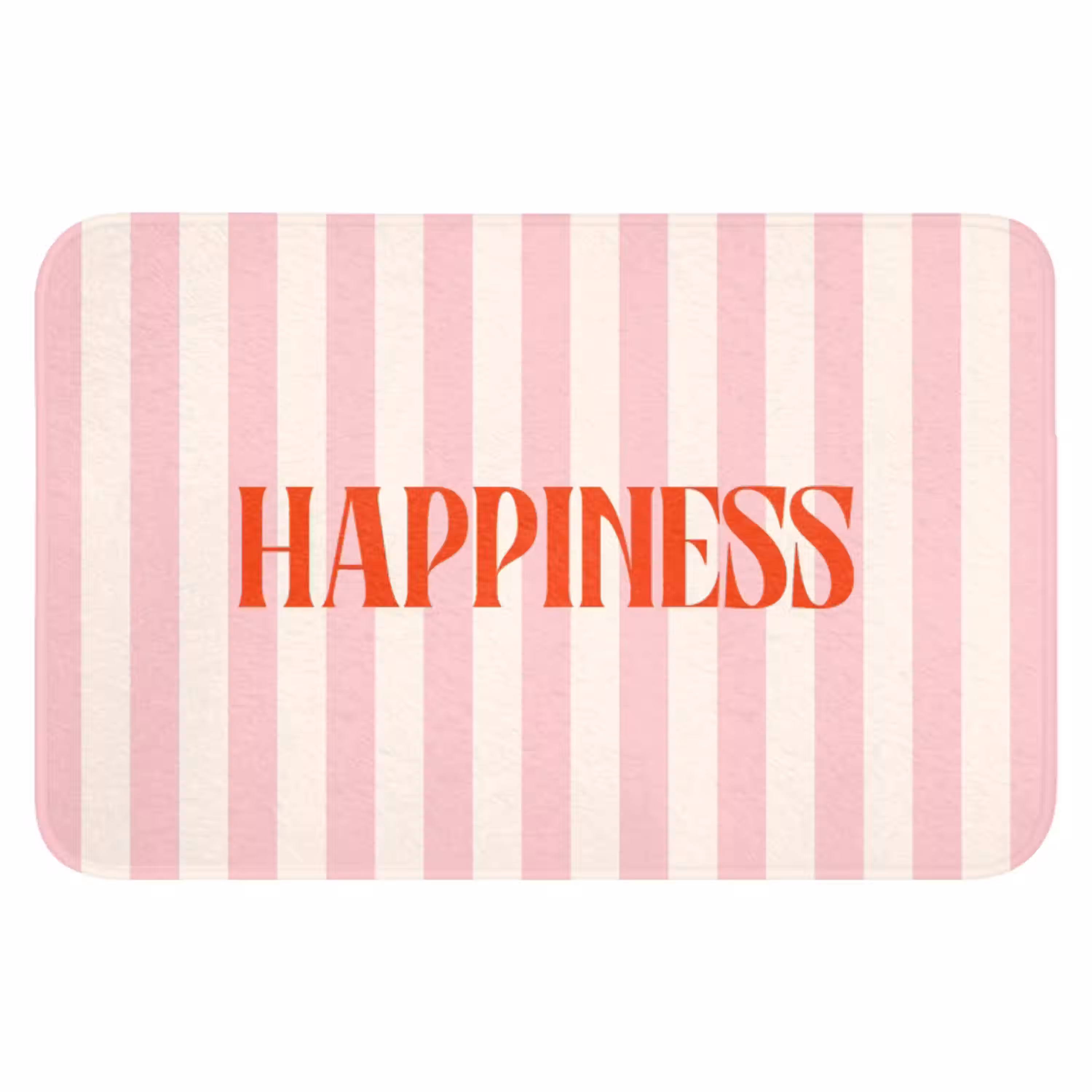 Zachtroze - Rood - Strepen - Happiness WCmat klein -3d