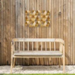 Geometrisch - Driehoek - Goud Tuinposter op houten frame 2 cm dik klein 845 -sfeer4
