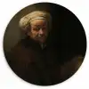 Zelfportret als de apostel Paulus - Schilderij van Rembrandt van Rijn Wandcirkel kunststof plaat 5mm dik klein -3d