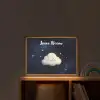 Wolkje - Gezichtje - Sterren - Donkerblauw Light Box met batterij (Wandlamp kind) middel -sfeer1_kind