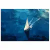 Zeilboot - Water - Abstract - Schaduw poster papier klein -3d