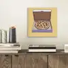 Pizza - Doos - Salami - Illustratie aluminium wit klein -sfeer1
