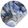 Marmer - Goud - Abstract - Blauw Wandcirkel behangsticker klein -3d