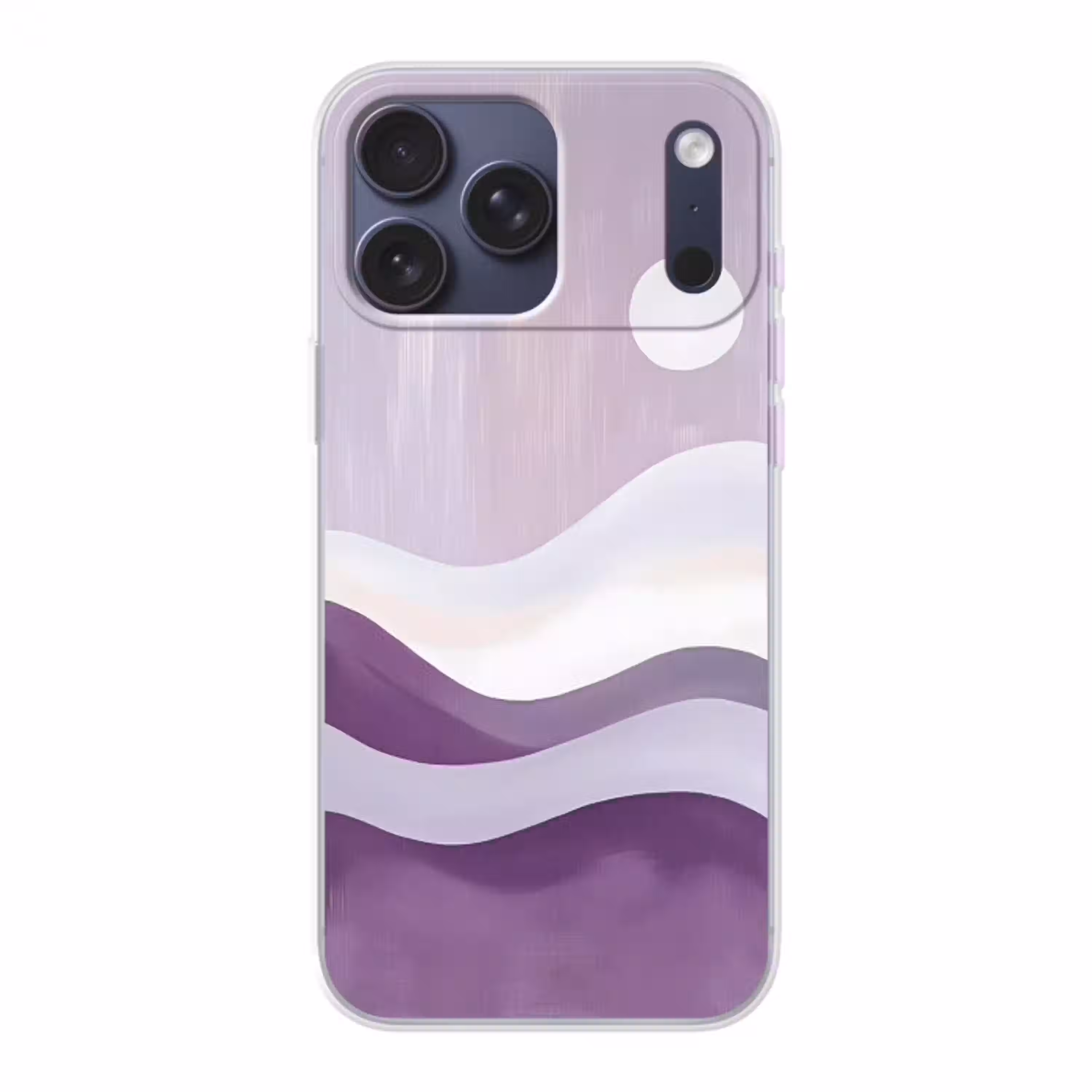 Golven - Heuvels - Abstract - Paars Telefoonhoesje iPhone 17 Pro Max klein -3d