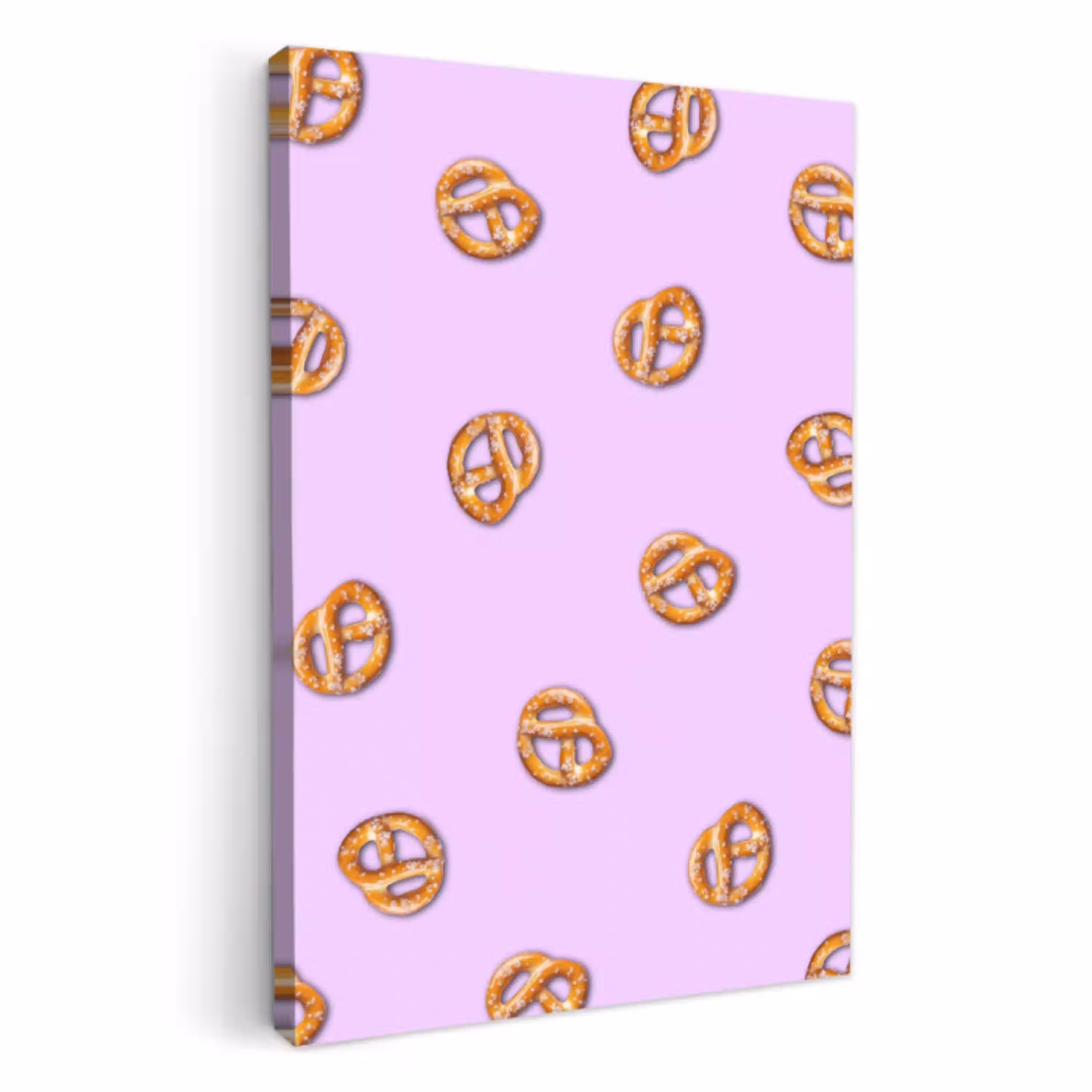 Pretzels - Eten - Paars KitchenYeah - Keuken - Canvas klein -3d