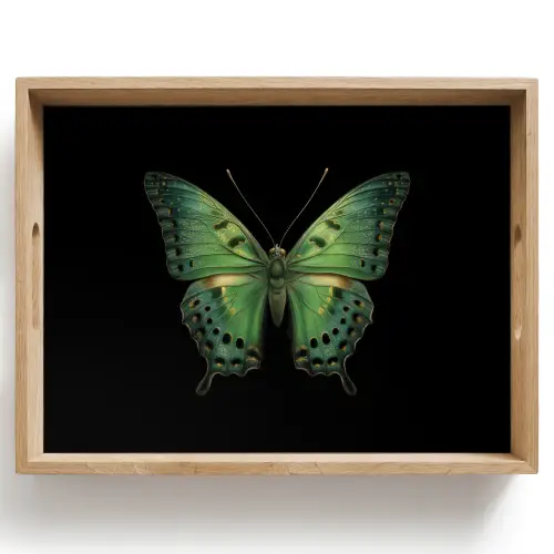 Vlinder - Groen - Diepte Dienblad Rechthoek middel -z3d_shopping