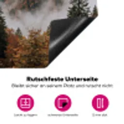 Bergen - Vallei - Mist - Herfst - Natuur Inductie beschermer vinyl 3mm klein -zzzzzzz-lf-onderkant