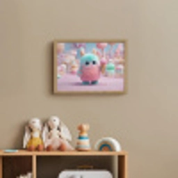 Monster - Pastel - Roze - Snoep Light Box met batterij (Wandlamp kind) middel -sfeer2_kind