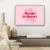 No rain no flowers - Bloem - Roze canvas 2cm klein -sfeer6