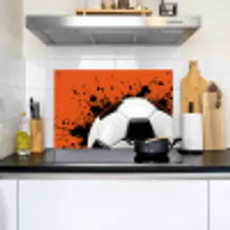 Voetbal - Verf - Sport - Oranje Inductie beschemer met haakjes klein -sfeer2