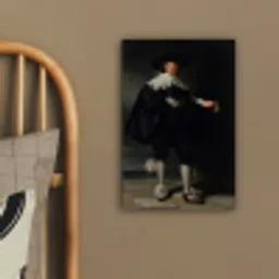 Het huwelijksportret van Marten Soolmans - Rembrandt van Rijn canvas 2cm klein -sfeer3