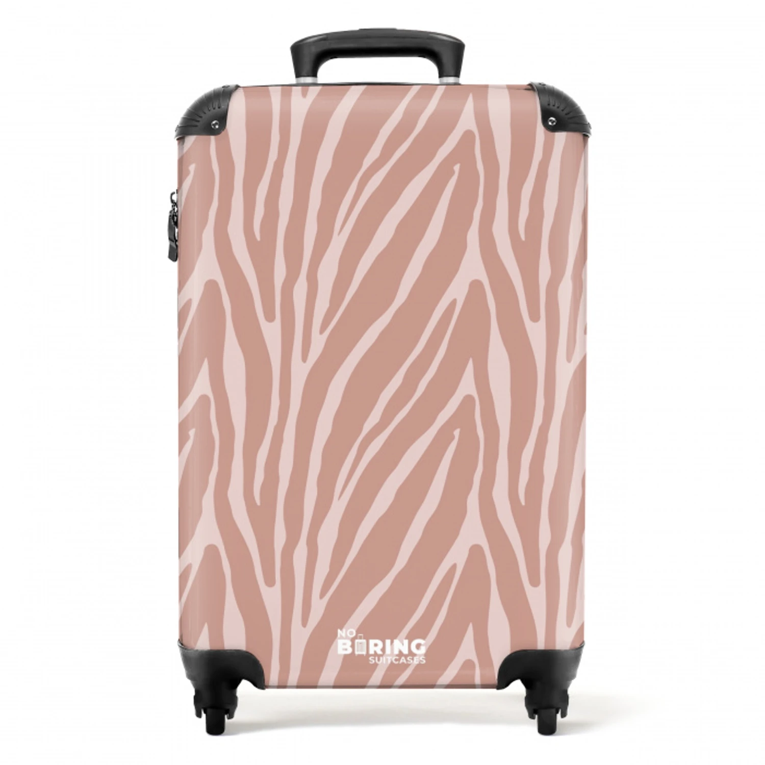 Zachtroze tijgerstrepenpatroon NBS - Handbagage koffer - Volwassenen Unisex middel -productfoto_recht