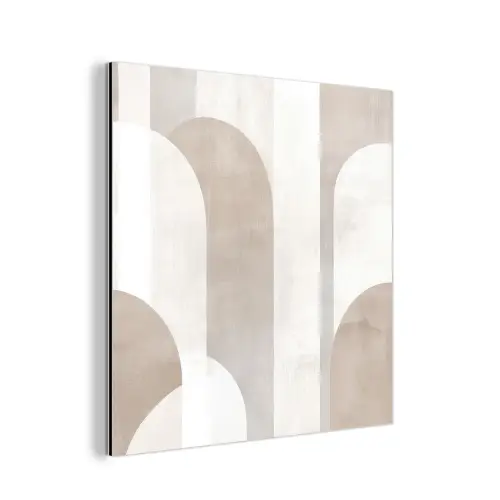 Abstracte bogen - Modern - Beige aluminium wit klein -3d