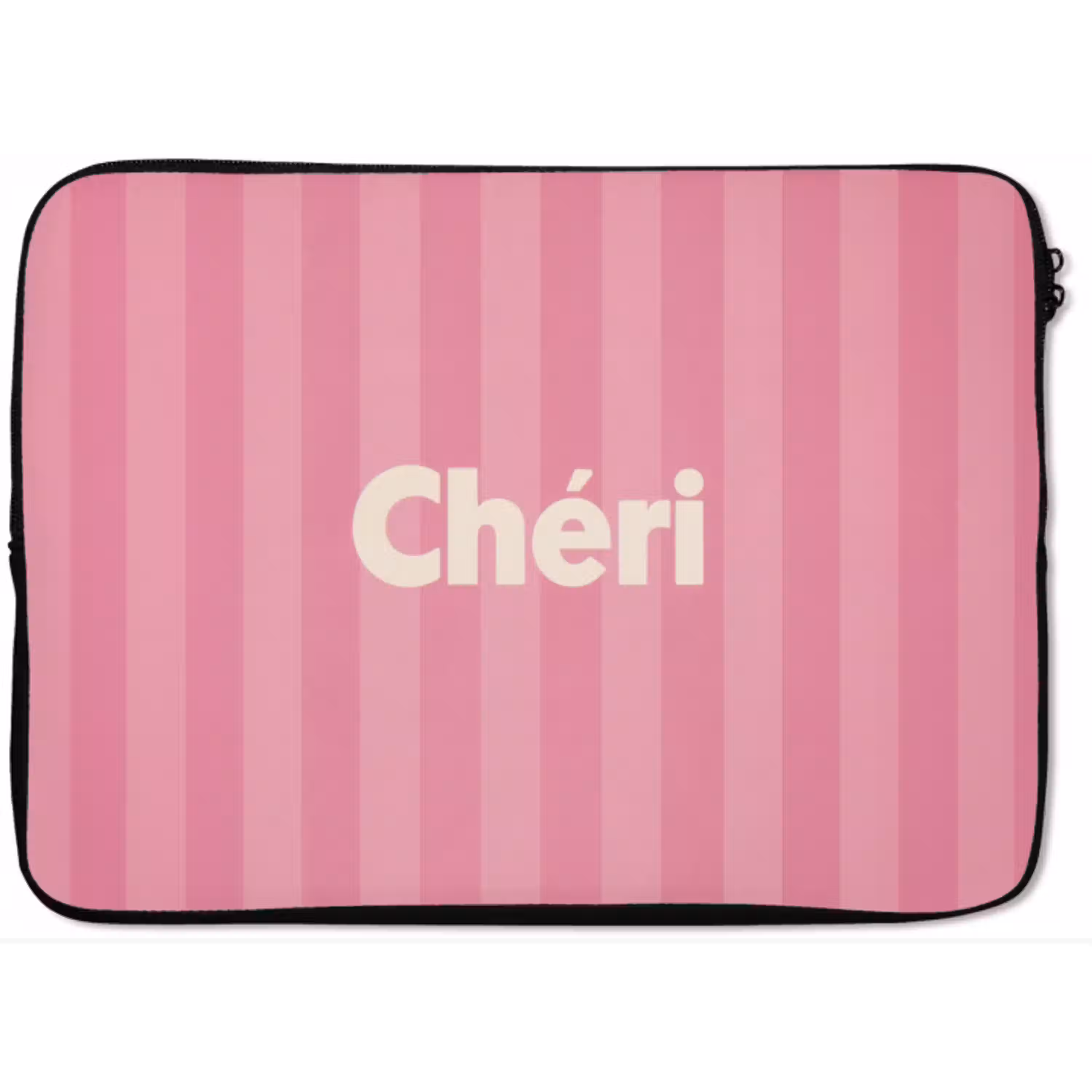 Gestreept - Roze - Chéri laptophoes neopreen klein -zkaufland3dotto