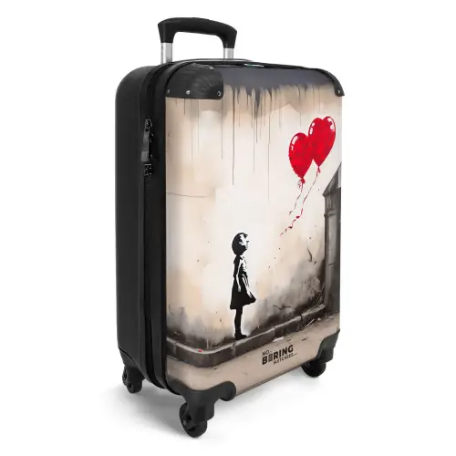 Meisje met ballonnen NBS - Handbagage koffer - Unisex middel -productfoto_3d