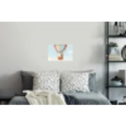 Luchtballon - Beren - Pastel Muursticker klein -slaapkamer
