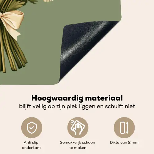 Lint - Boeket - Groen - Quote Inductie beschemer met haakjes klein -ky-onderkant-nl