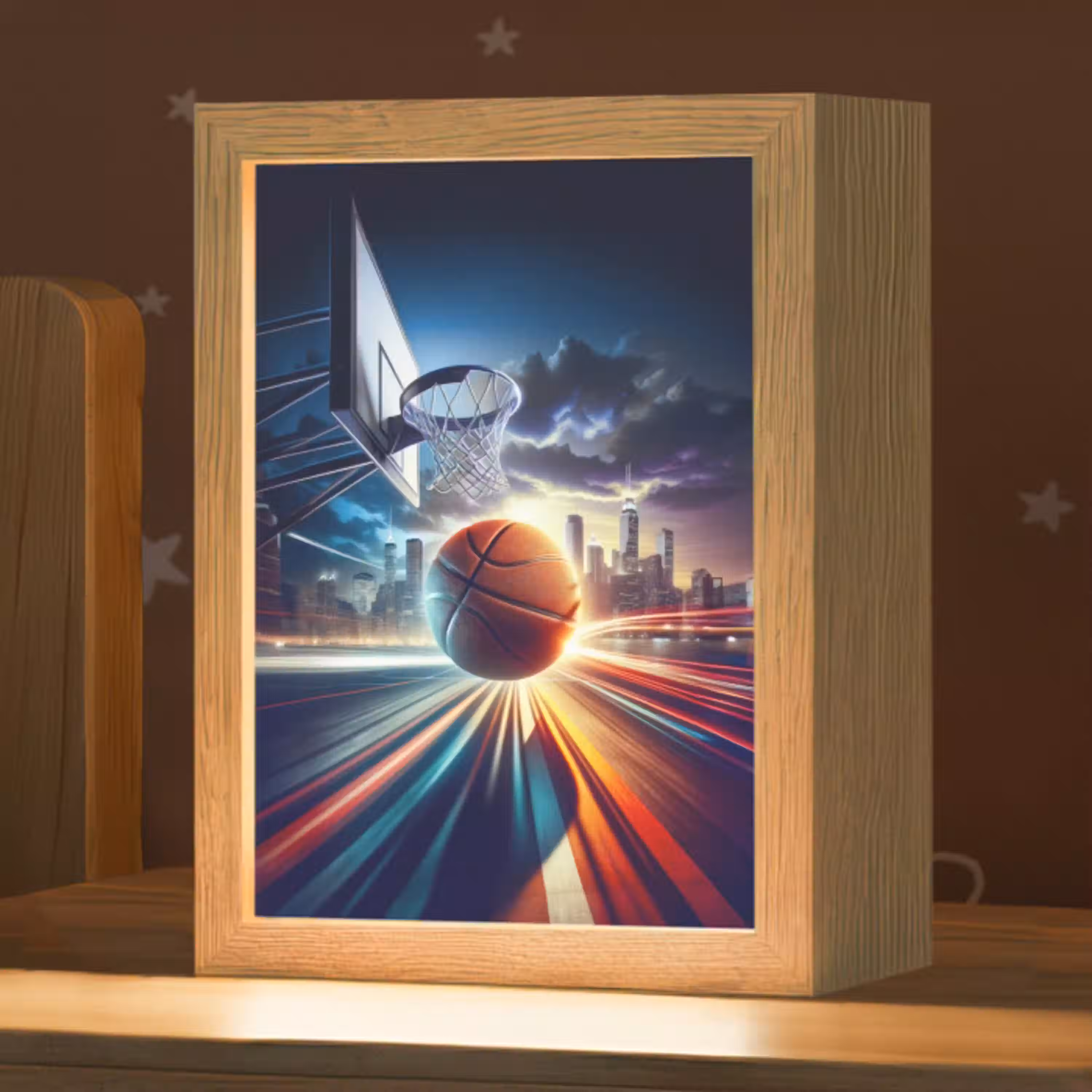 Basketbal - Sport  - Basket - Stad Light Box met kabel klein -zzz_3d_website