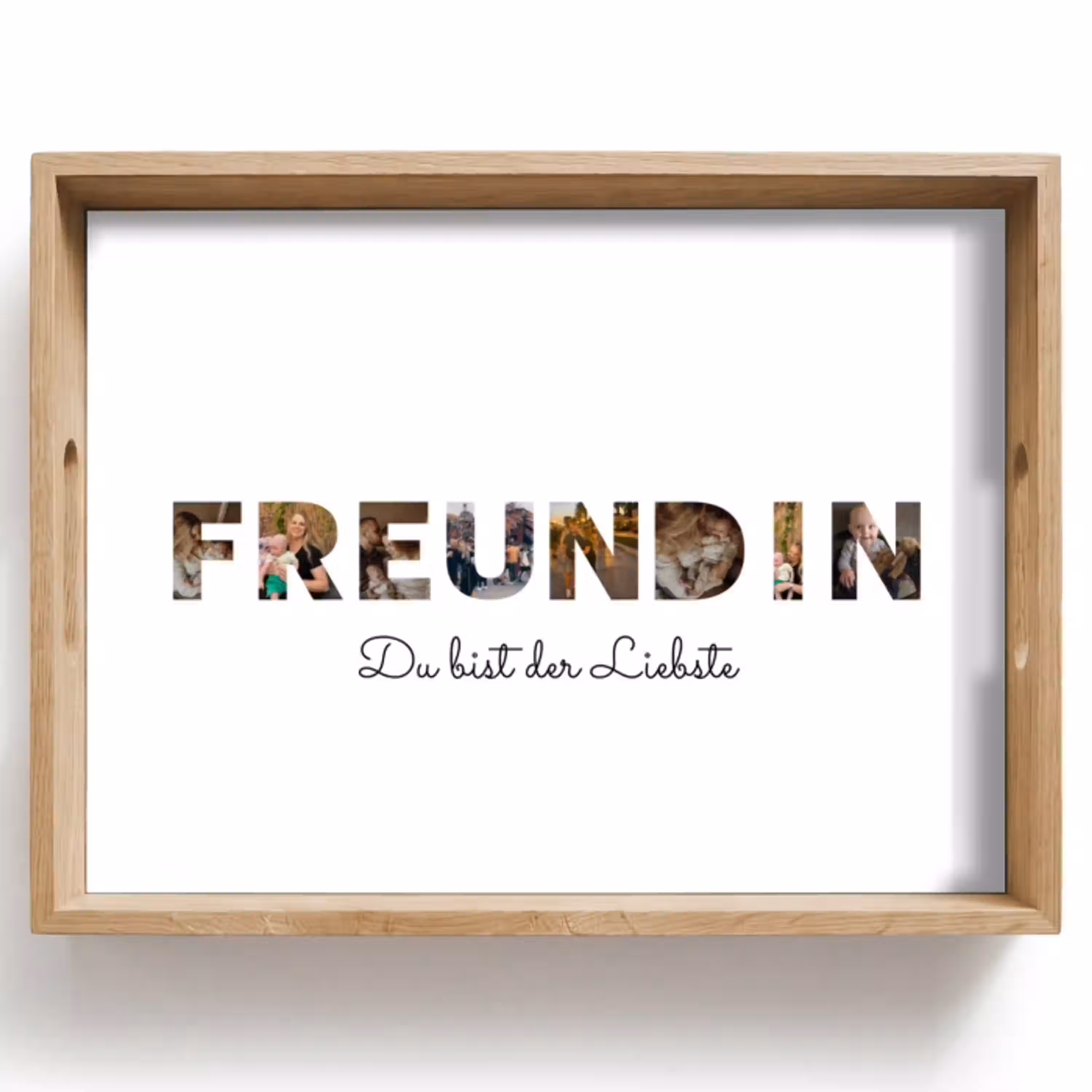 Freundin - Buchstaben-Collage Dienblad Rechthoek middel -z3d_shopping