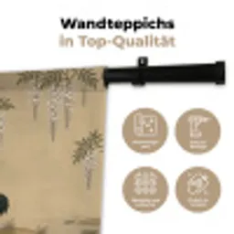 Kraanvogels - Water - Beige Wandkleed katoen klein -tsfeer2_DE