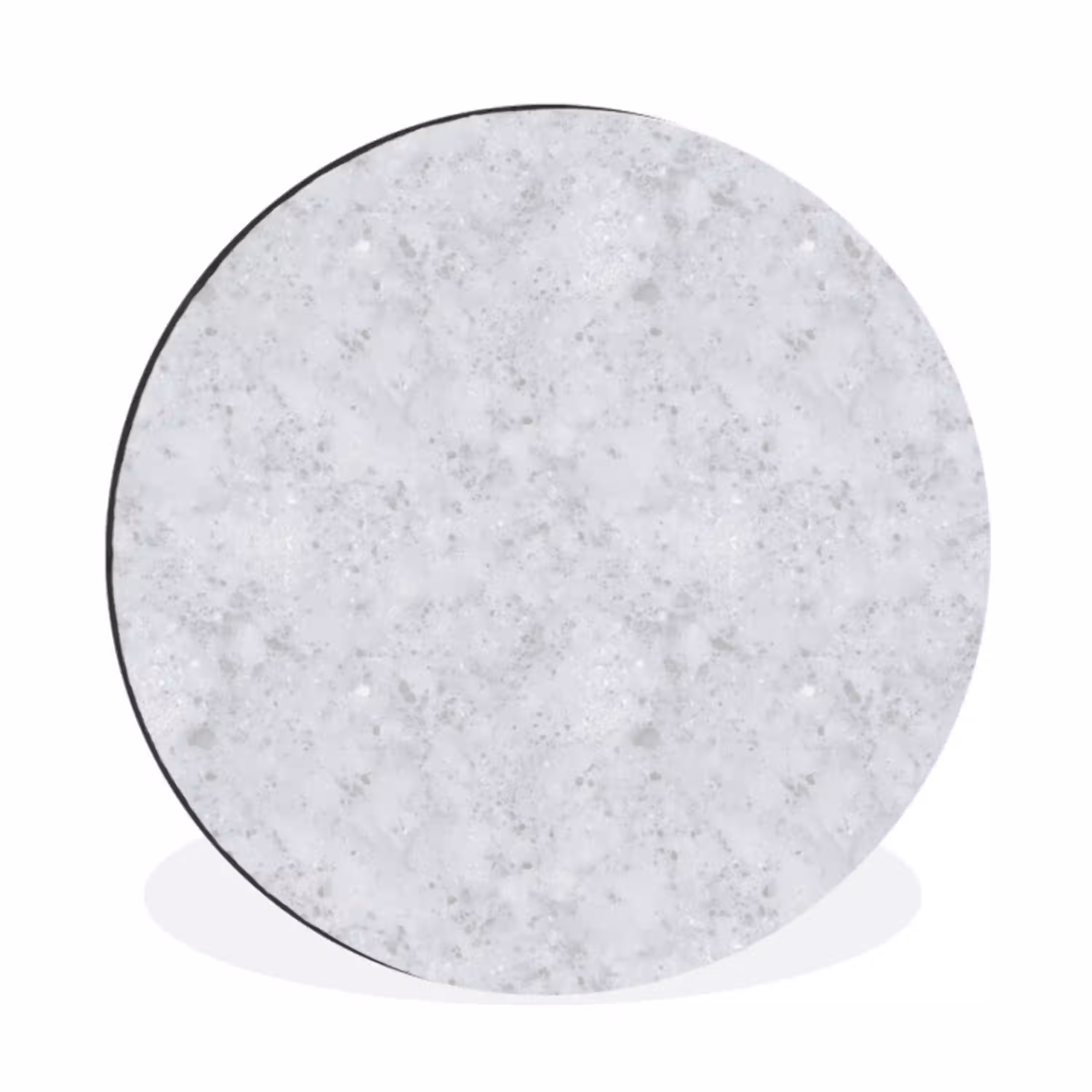 Grijs - Terrazzo-effect - Beton Wandcirkel aluminium klein 190 -3d