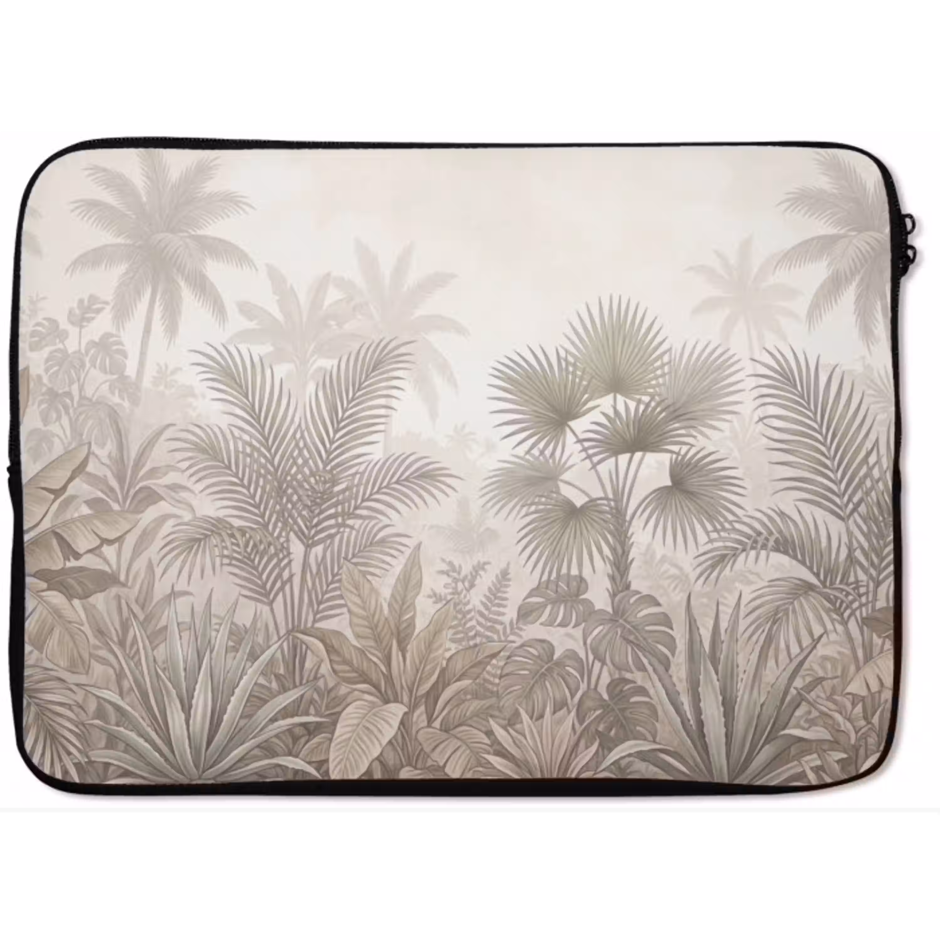 Jungle - Tropisch - Natuur -Vintage - Beige laptophoes neopreen klein -zkaufland3dotto