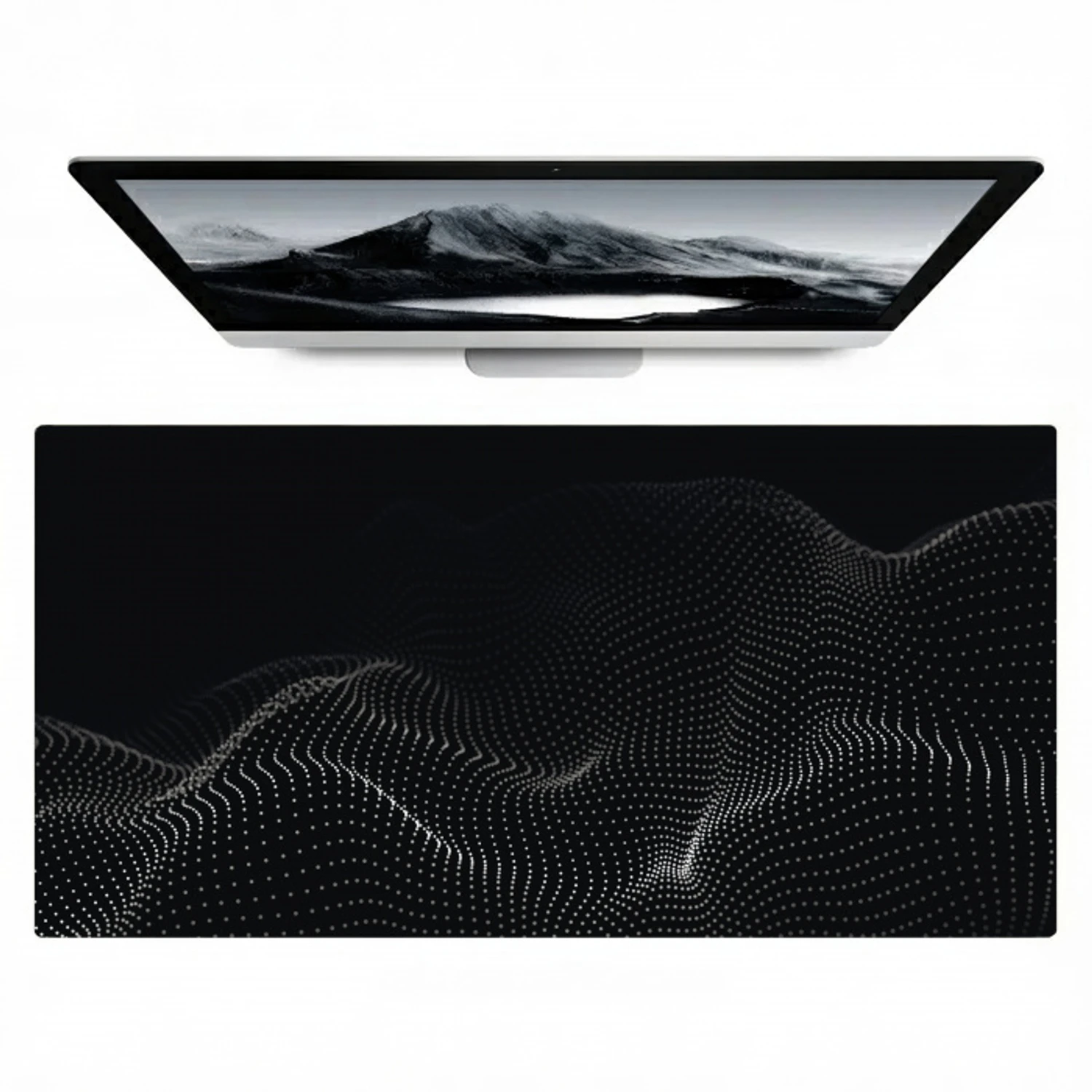 abstract-zwart-wave-gaming Muismat XXL klein -zzz3d