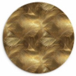 Palm - Waaier - Goud Wandcirkel kunststof plaat 5mm dik klein 188 -3d