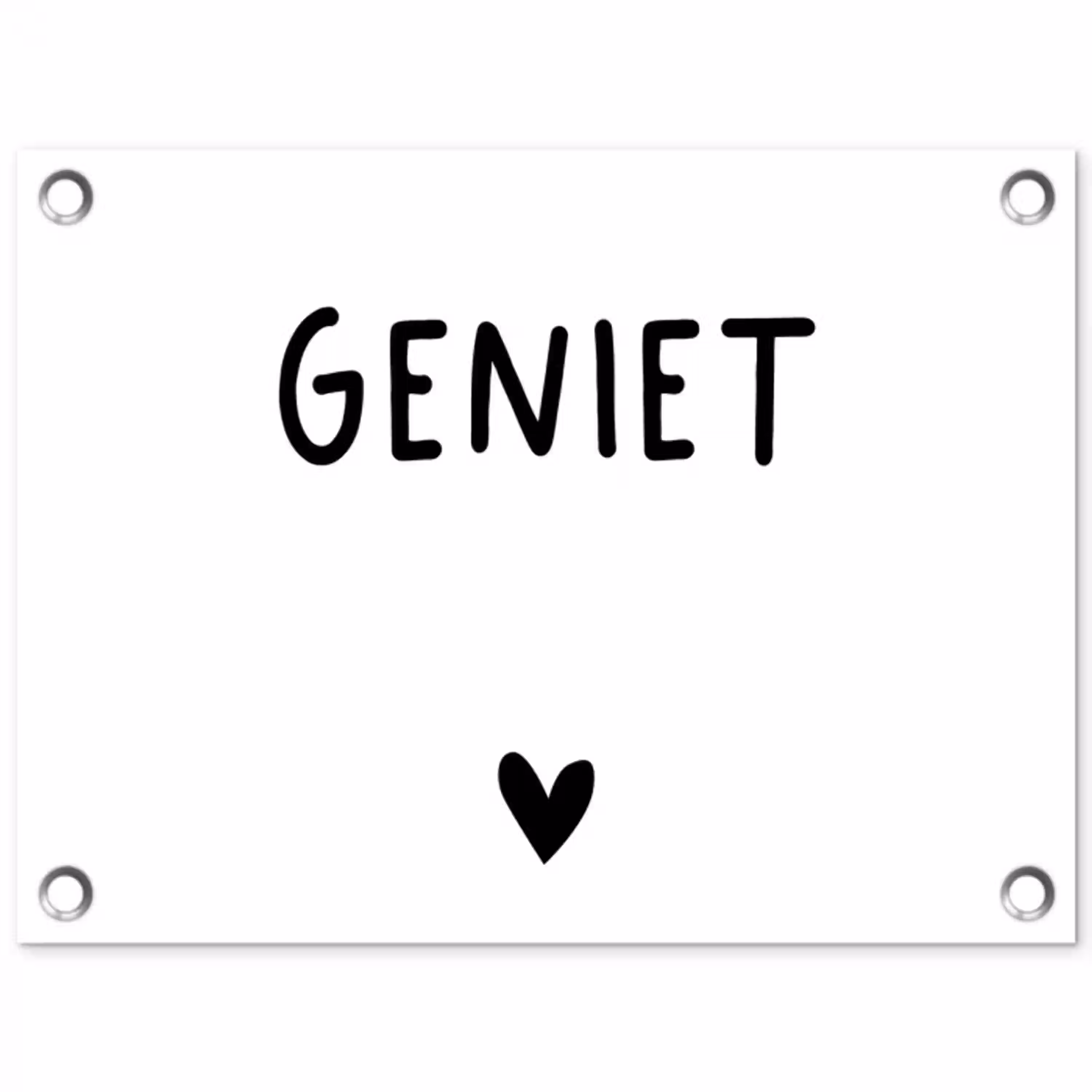 Quotes - Geniet - Spreuken tuinposter los doek klein -3d