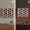 Bloemen - Aquarel - Paars Light Box met batterij (Wandlamp) middel 907 -sfeer3