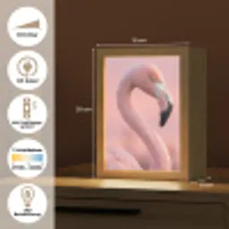Flamingo - Portret - Roze Light Box met kabel (Kinderlampje) klein -USP_DE