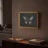 Vlinder - Metaalachtig - Geometrisch patroon Light Box met batterij (Wandlamp) middel -sfeer1