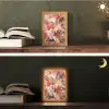 Bloemen - Kunst - Abstract - Verf Light Box met kabel (Tafellamp) klein -sfeer3