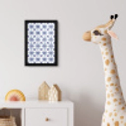Modern - Patroon - Blauw - Roze fotolijst zwart zonder passe partout klein 224 -usfeer4_kinderkamer
